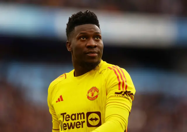 Andre Onana looks on