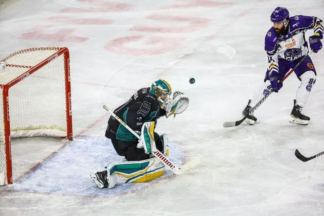 Belfast Giants netminder, Jackson Whistle