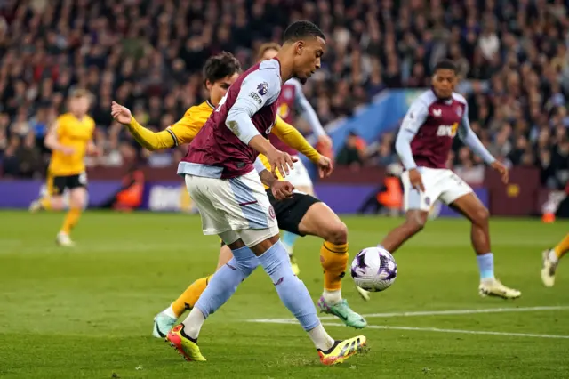 Ezri Konsa scores for Aston Villa against Wolves