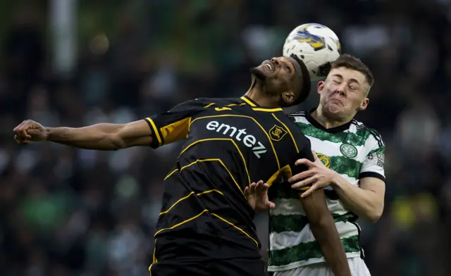 Livingston's Michael Nottingham and Celtic's Daniel Kelly