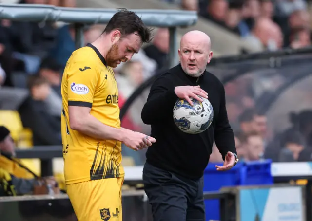 Livingston's Sean Kelly and manager David Martindale