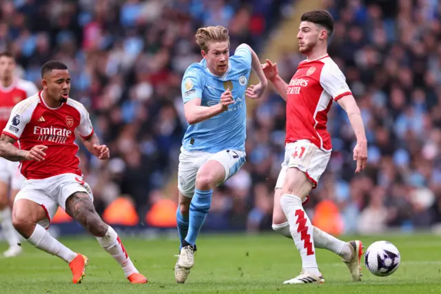 Kevin De Bruyne and Declan Rice