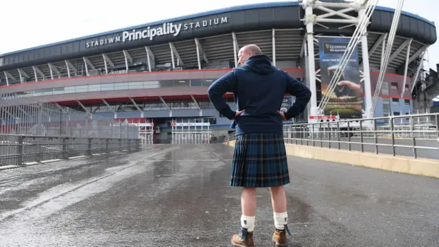 Scotland fan in Cardiff