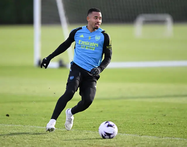 Gabriel Jesus of Arsenal at Arsenal's Training Centre