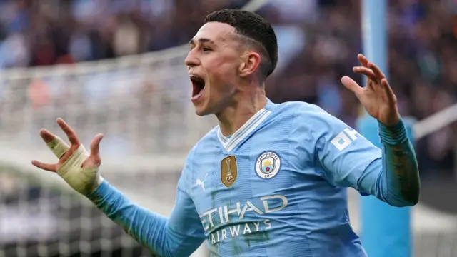 Phil Foden celebrates