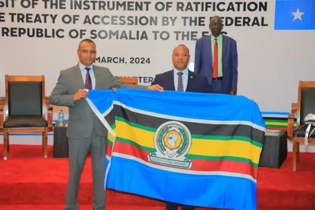 Somalia admitted as full member of the East African Community (EAC) regional bloc during a ceremony in Arusha, Tanzania on 4 March 2024