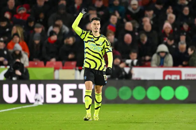 Gabriel Martinelli of Arsenal celebrates