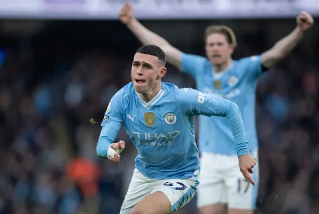 Phil Foden celebrates