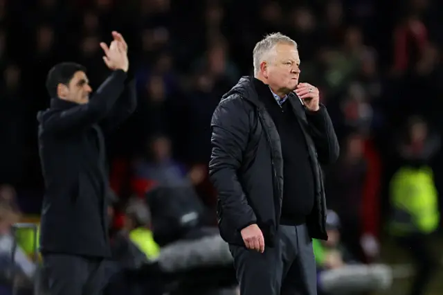 Chris Wilder, Manager of Sheffield United, reacts