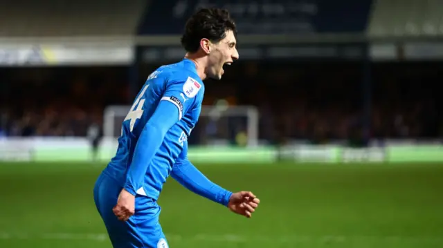 Peterborough's Joel Randall celebrates