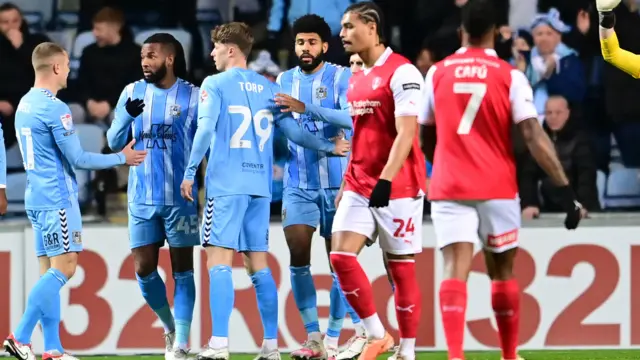 Coventry celebrate scoring