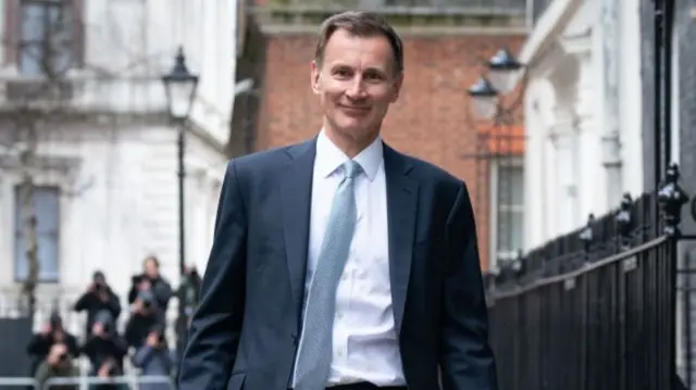 Chancellor of the Exchequer, Jeremy Hunt, leaves 11 Downing Street