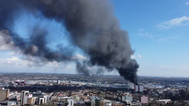 Smoke over Southampton