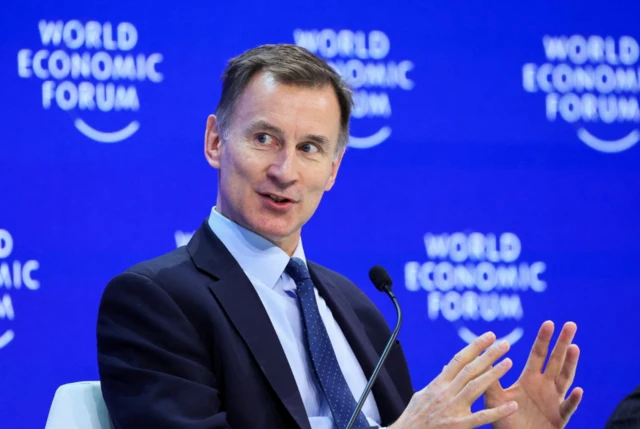 hancellor of the Exchequer Jeremy Hunt attends the 54th annual meeting of the World Economic Forum, in Davo