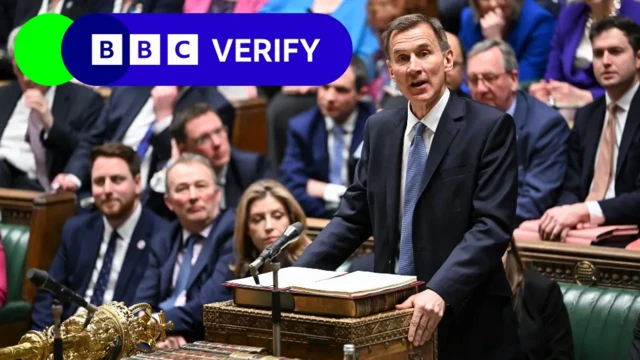 Jeremy Hunt at the despatch box in parliament