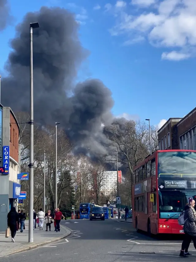 Smoke over Southampton