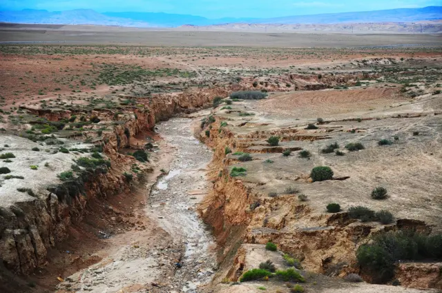 Dried river in Morocco