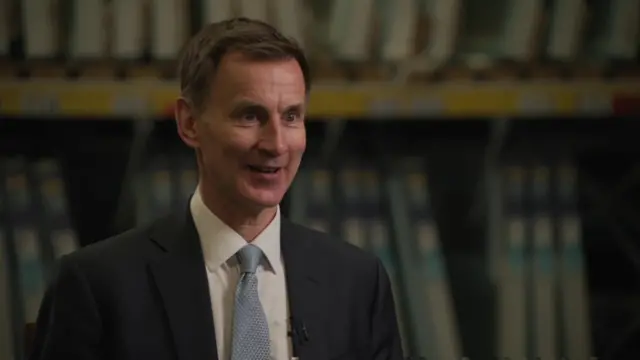 Jeremy Hunt sits down for an interview with BBC