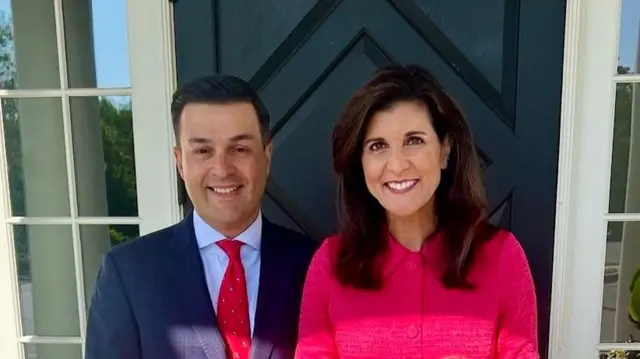 Lobbyist Ozzie Palomo and Nikki Haley