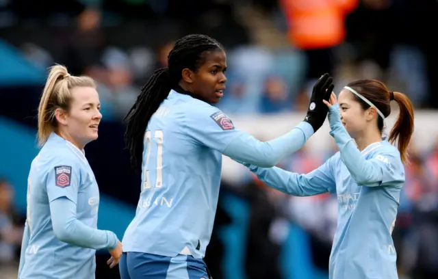 City celebrate another goal from Khadija Shaw.