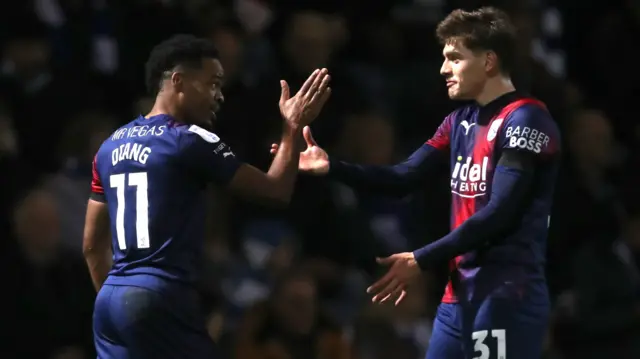 West Brom celebrate scoring