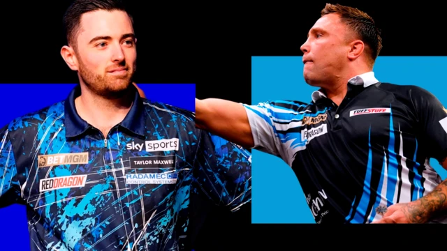 Split image of Luke Humphries and Rob Cross