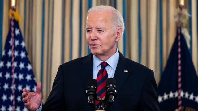 Joe Biden speaking from the White House