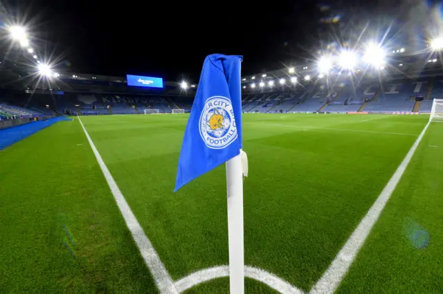 Leicester City corner flag at the King Power Stadium