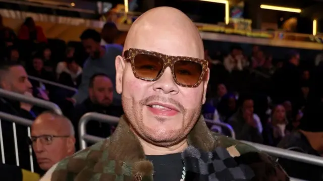 Fat Joe pictured at a sports game in Indianapolis in February