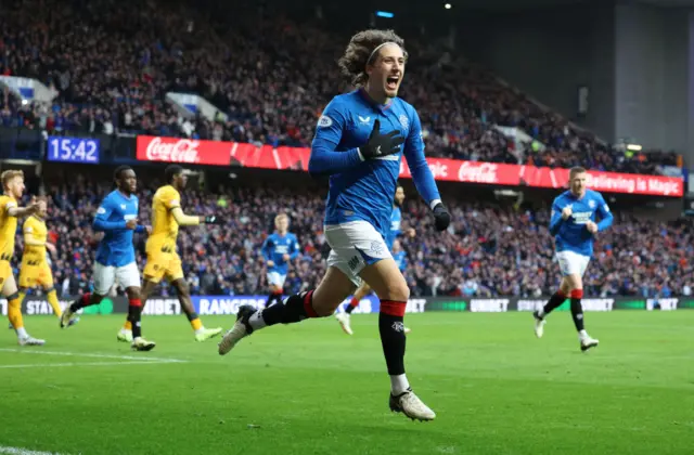 Fabio Silva celebrates scoring a goal