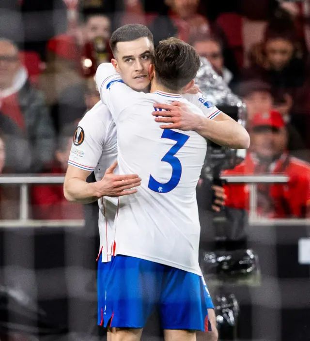 Tom Lawrence celebrates