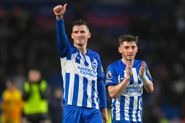 Pascal Gross puts his thumb up