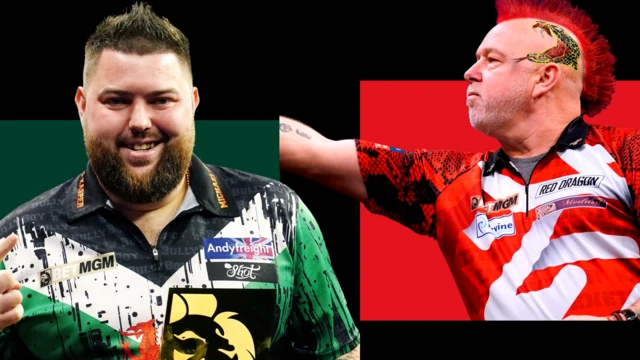 Split images of Michael Smith and Peter Wright