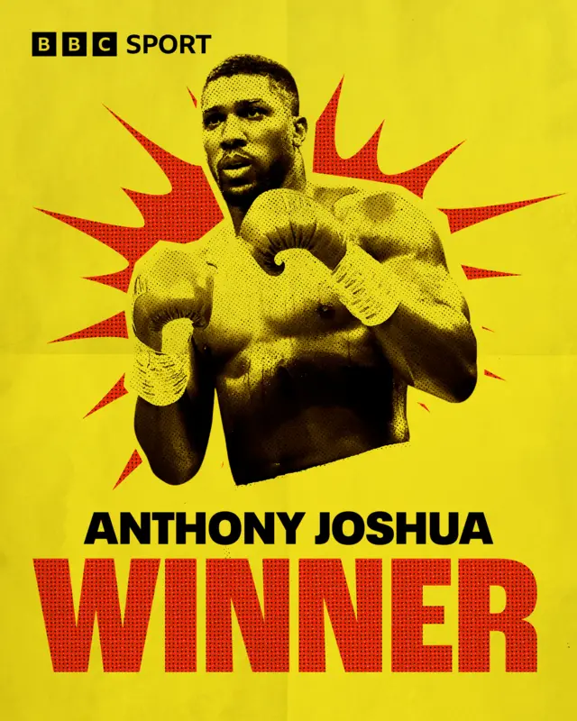 Anthony Joshua winner graphic