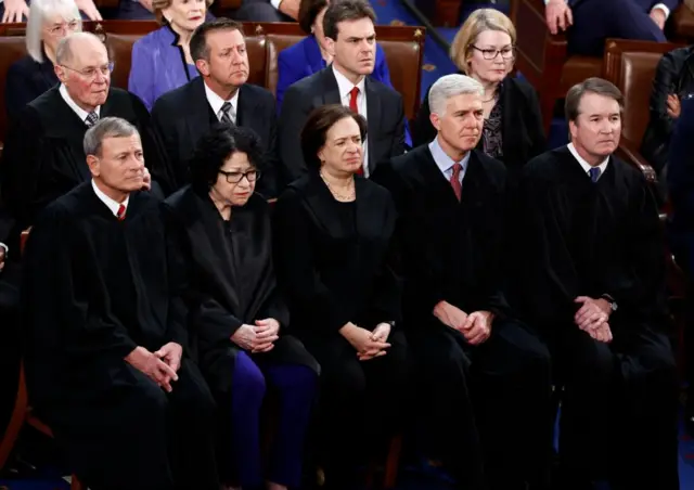 Supreme Court justices didn't react to Biden's speech