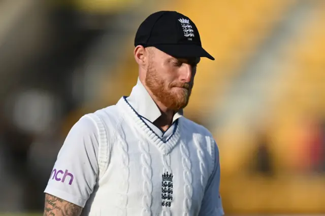 Ben Stokes walks off