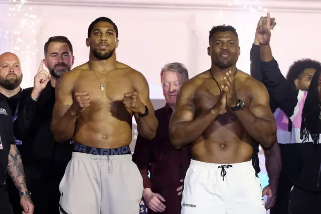 Anthony Joshua and Francis Ngannou