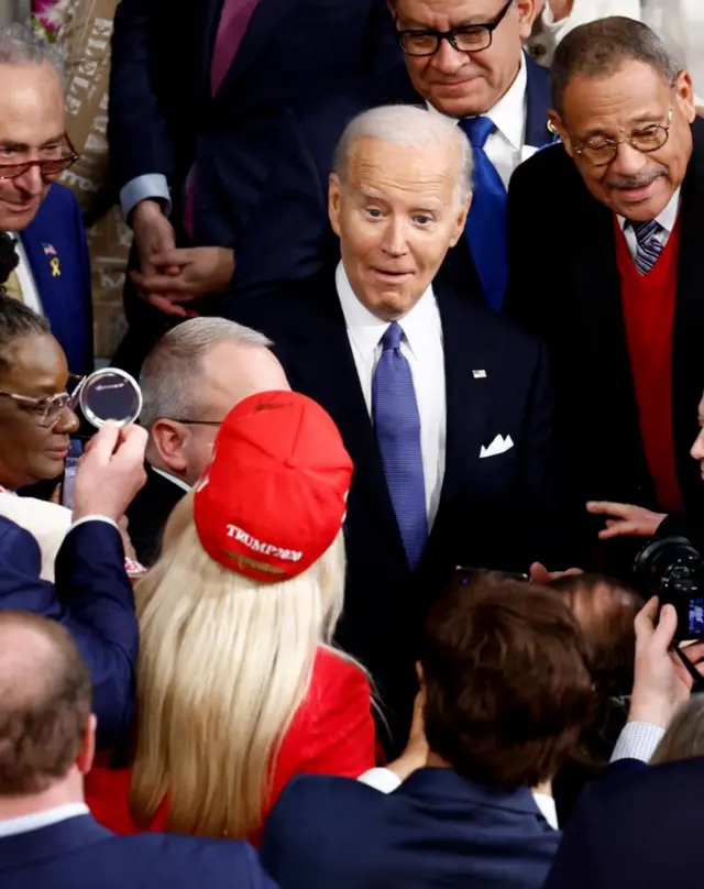 Biden seemed to spot her