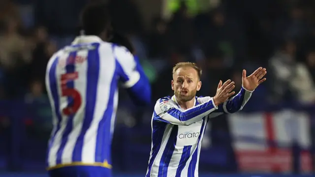 Sheffield Wednesday players argue