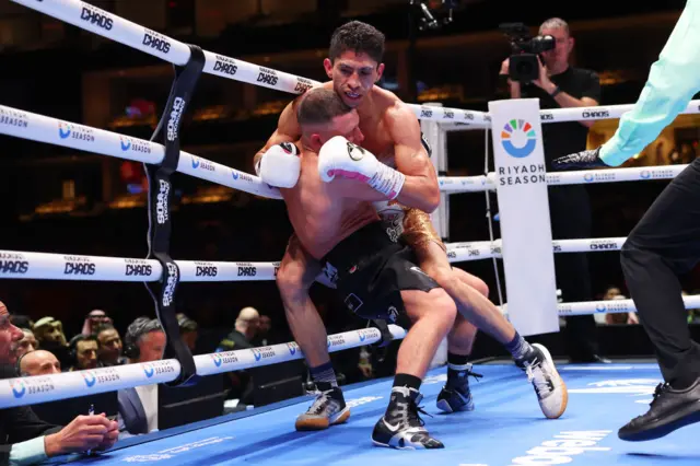 Nick Ball and Rey Vargas on the ropes