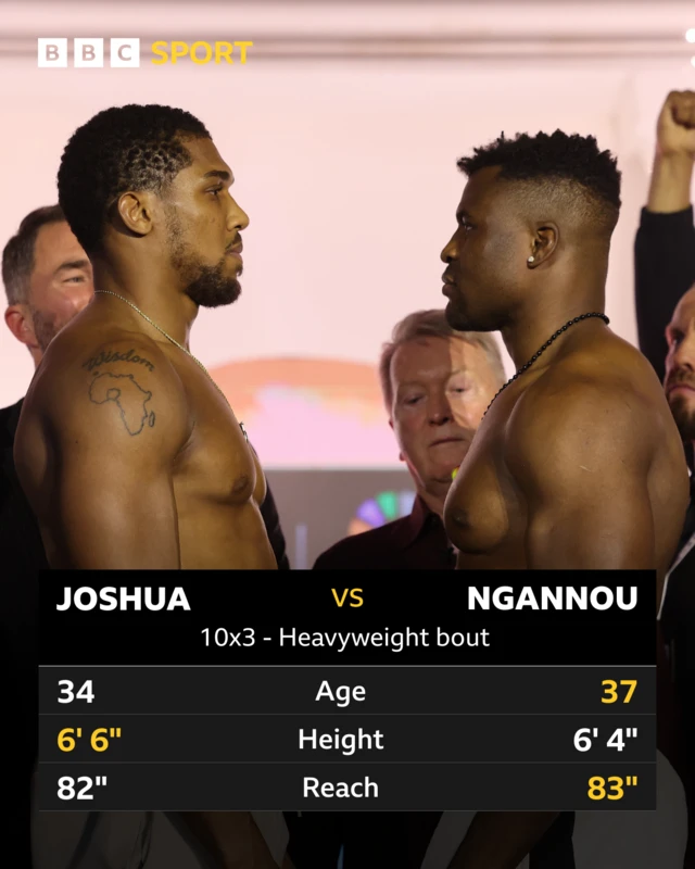 Anthony Joshua and Francis Ngannou