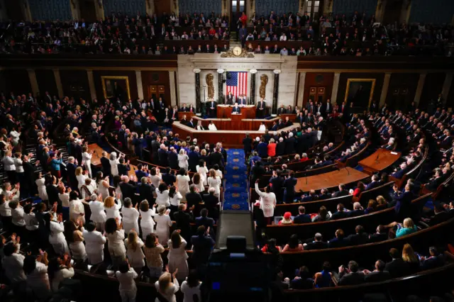 Biden receiving a standing ovation