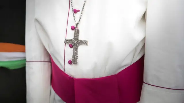 Cross pendant of a Catholic bishop in Burkina Faso.