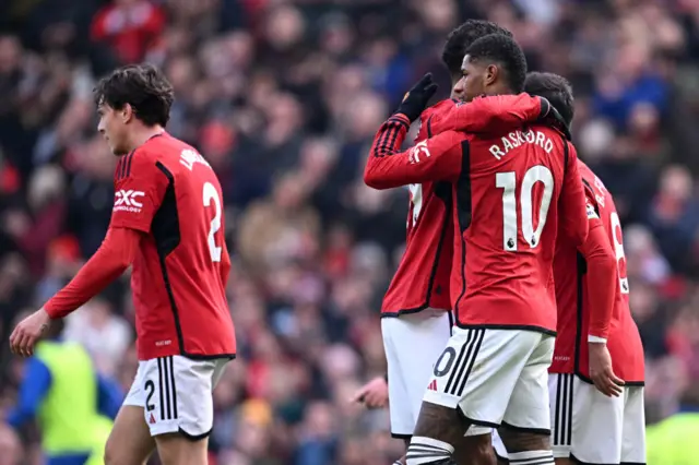 Marcus Rashford celebrates