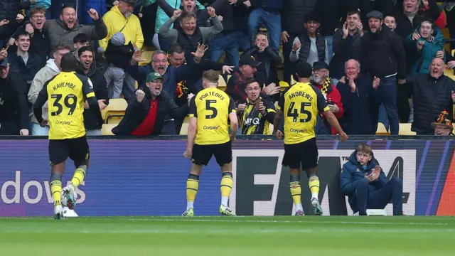 Watford celebrate scoring