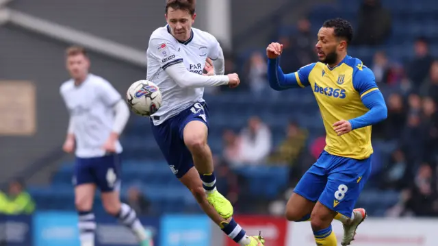 Preston v Stoke match action