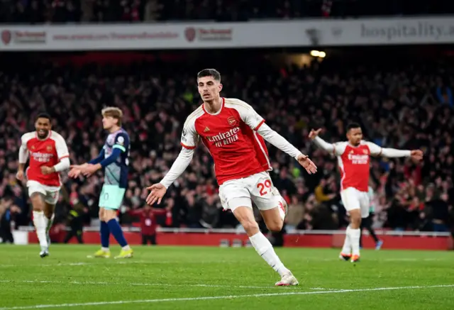 Kai Havertz celebrating for Arsenal