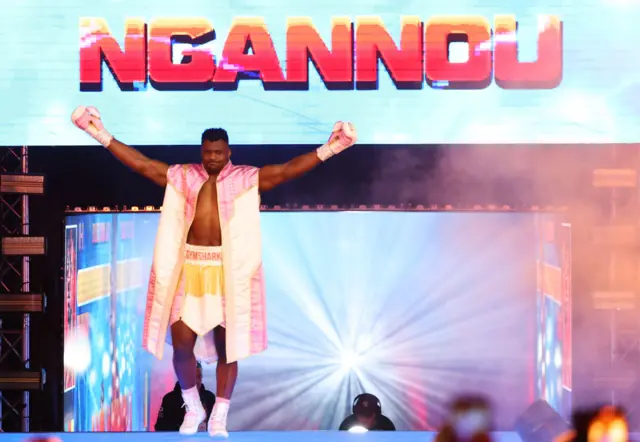 Francis Ngannou walking to the ring