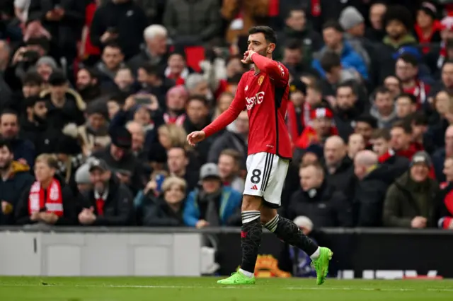 Bruno Fernandes celebrating