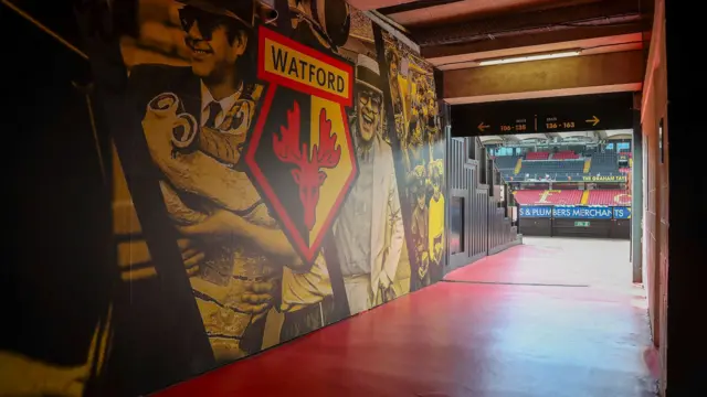 Inside the tunnel at Vicarage Road